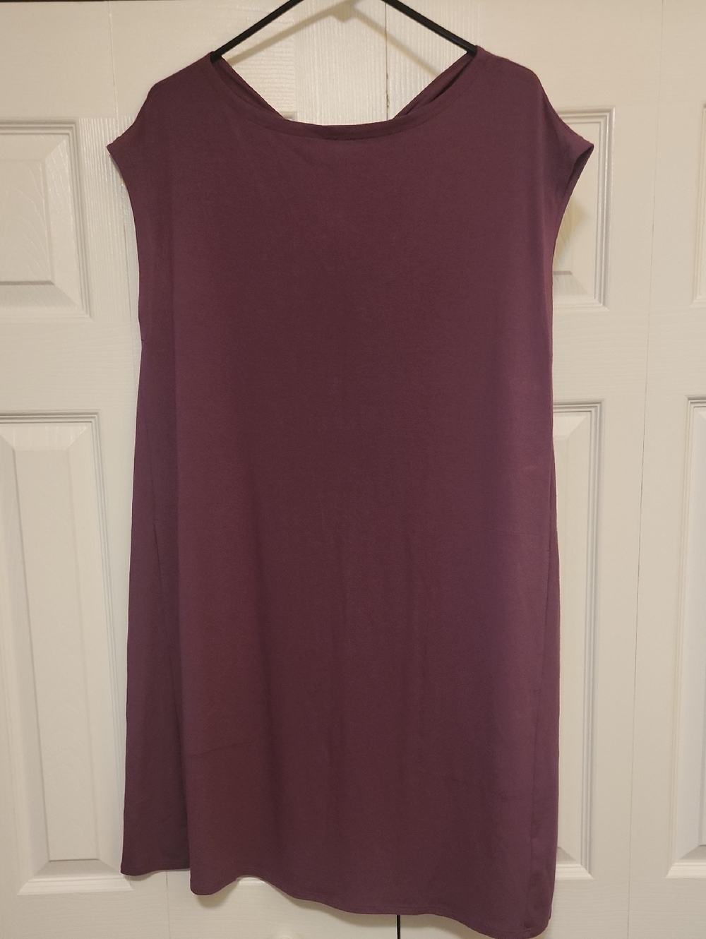 Eileen Fisher Sleeveless Shift Dress in Plum
